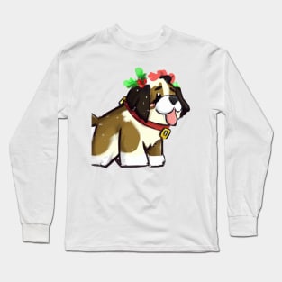 Cute St. Bernard Drawing Long Sleeve T-Shirt